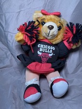 NBA Chicago Bulls Plush 11  Stuffed Cheerleader Bear Vintage 1994