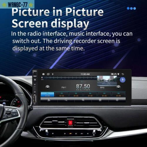 Car Radio Stereo Touch Screen 1Din VideoAndroid Auto GPS WiFi Player Carplay - Image 3 of 4