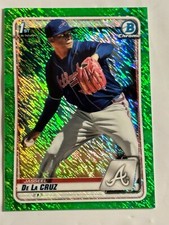 2020 Bowman Chrome JASSEEL DE LA CRUZ 1st Auto Green Refractor 35/99