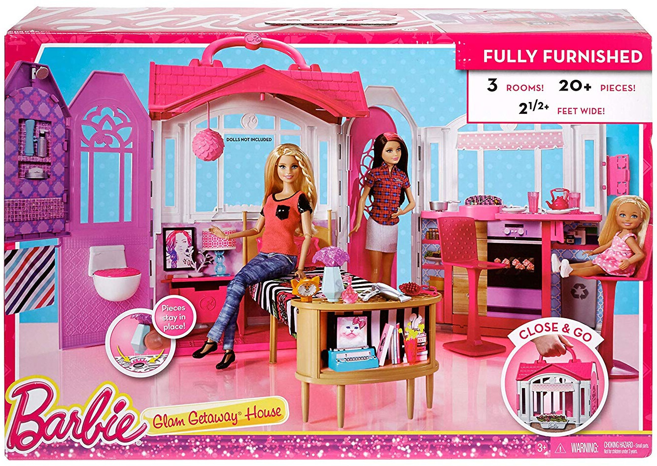 barbie glam house and doll set