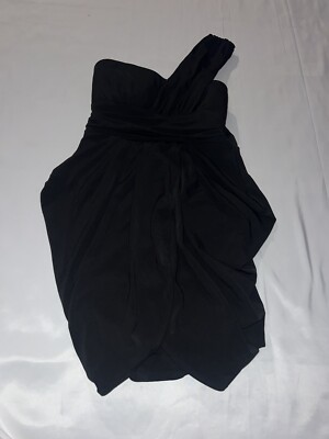 ruby draped bodycon dress in white Rox Size S Length 31” Slip On Poly Spandex One Shoulder L8 Wasn't at the Met festival lover Size:32 Short Dry clean only Store