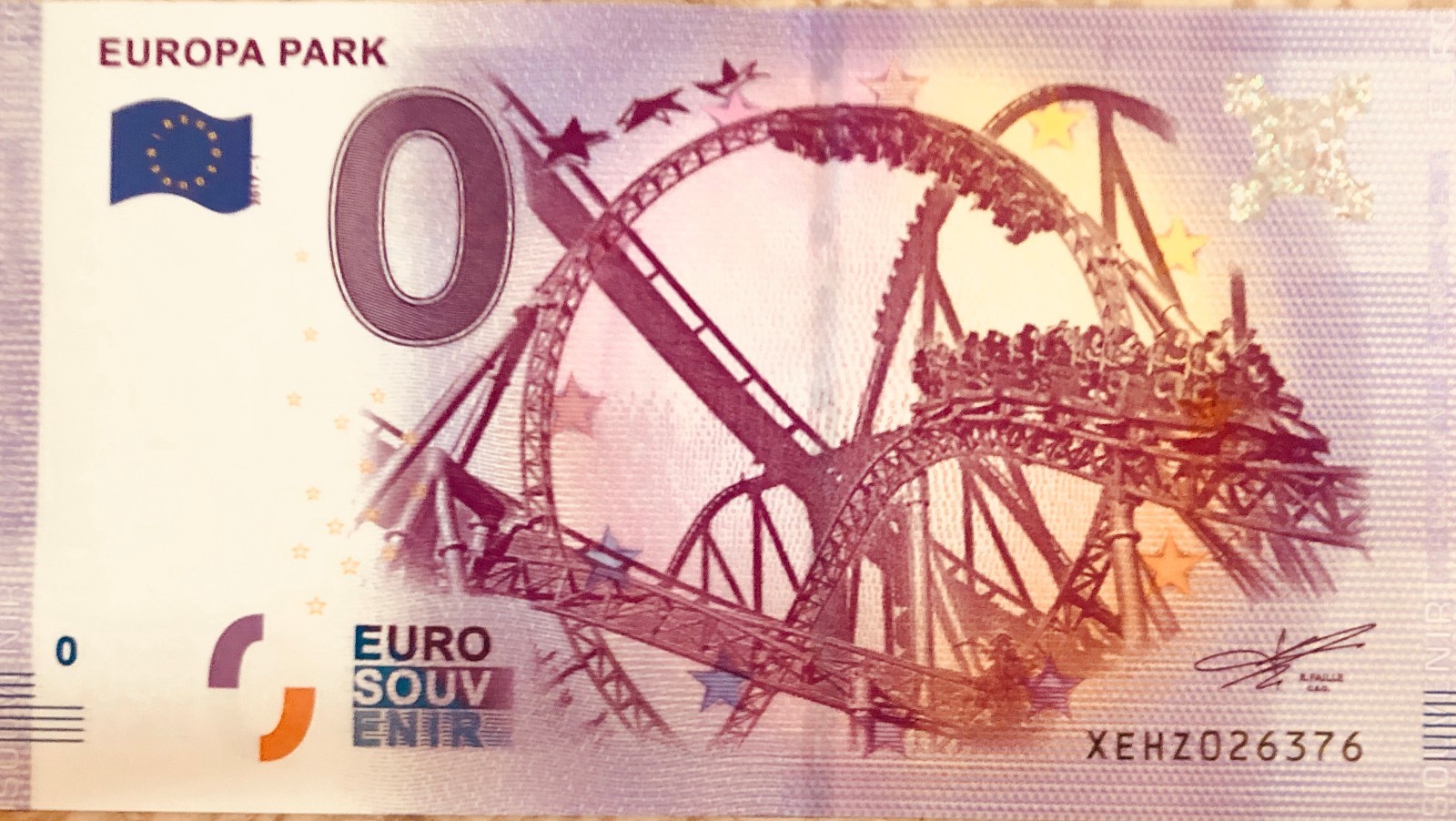 BILLET 0 ZERO EURO SCHEIN SOUVENIR EUROPA PARK 2020 eBay