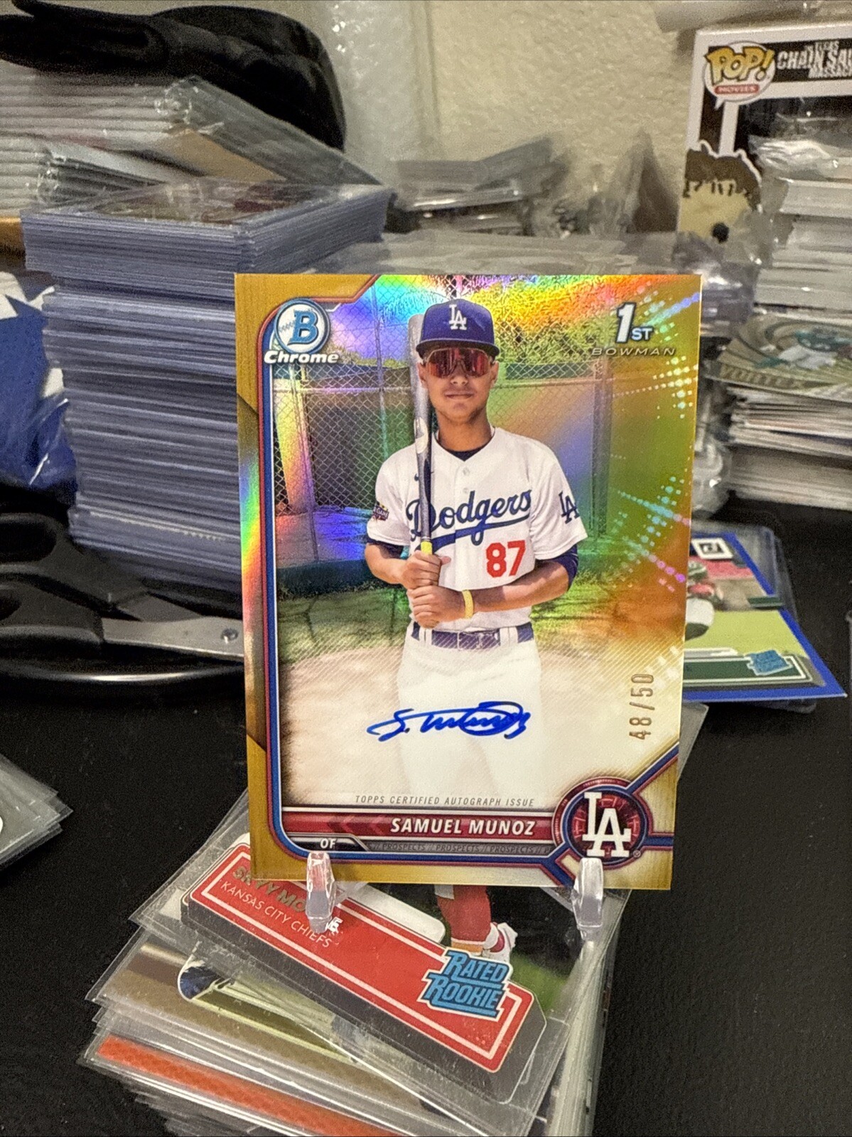 2022 Bowman Chrome Samuel Munoz Gold Refractor 1st Bowman Auto /50