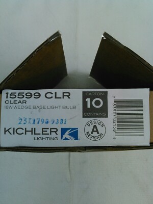 Kichler Lighting Clear 18W Wedge Landscape 12V Bulb-15599CLR NEW-Box of 10
