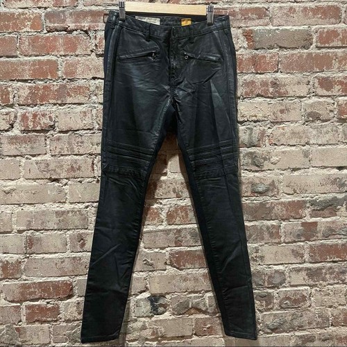 Pilcro Vegan Leather Moto Pants Size 