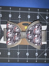 Nightmare Before Christmas Handmade Faux Leather Hair Bow