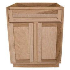 27 in. Sink Base Kitchen Cabinet in Unfinished Poplar  Shaker Style