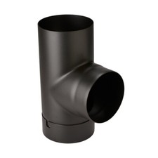 Vitreous Enamelled Flue Pipe Wood Multifuel Stove Matt Black 4" 5" 6" 7" 8"