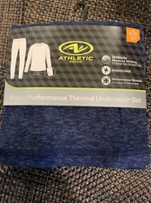 Athletic Youth Performance Thermal Underwear Set Blue New Small 6-7 Free Ship