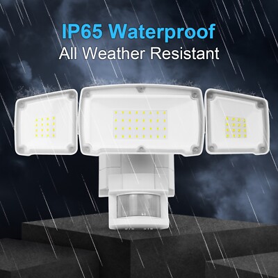 Motion Sensor Auto LED Light Outdoor Solar Panel Wall Mount PIR Waterproof | USA