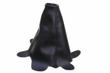 Fits 02-06 Acura Rsx Real Leather Manual Shift Boot Black Wblack Stitch