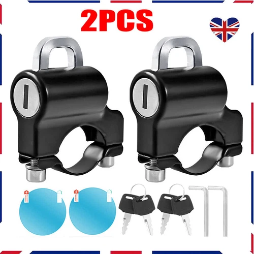 2x Motorcycle Helmet Anti-Theft Lock Kits For Various Motorcycles UK