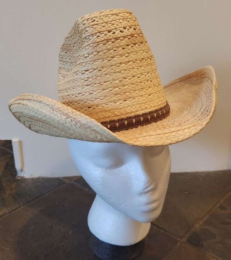 Chapeau de cowboy tissé - Marron - Femme
