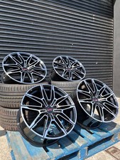 20" Inch 825m BMW Style Black Machined Alloys & Tyres 5x120 3 4 5 6 7 8 Series