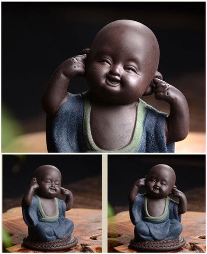 Chinese handmade tea pet statue historical figurine monk tea play yixing zisha - Picture 6 of 44
