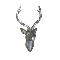 Hirschgeweih 20X30Cm Silber Geweih Dekoration 10 Ender Hirschkopf Wand Deko