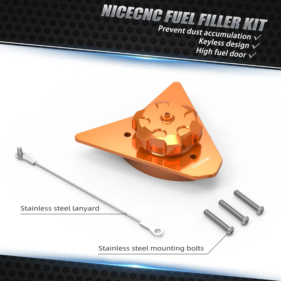 Aluminum High Fuel Filler Neck Cap For KTM 690 Enduro & SMC 2008/2009/2010-2018 - Image 2 of 4