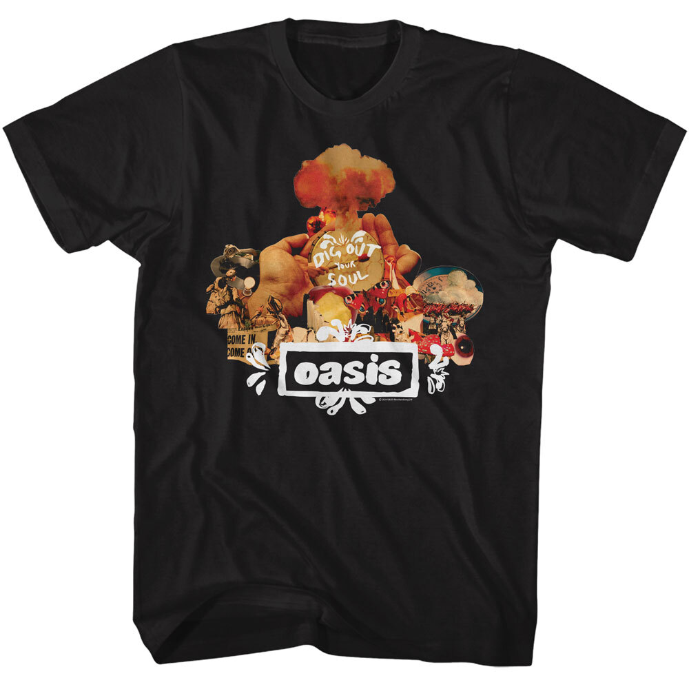 Oasis dig out your soul Tシャツ L 黒 バンド OASIS Band Adult T-SHIRT Music New DIG OUT YOUR SOUL Official