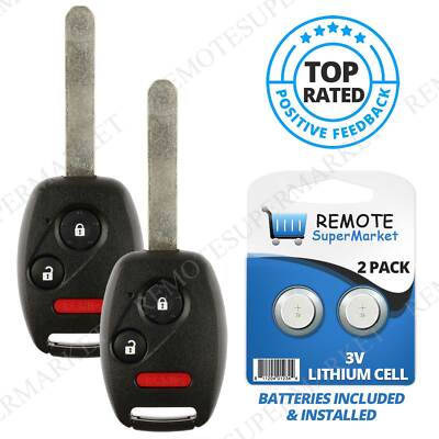 2 For 2005 - 2014 Honda Odyssey Ridgeline Fit Remote Head Key 3B - 0UCG8D-380H-A