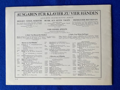 Klavier 4 HÄNDE SPIELEN Original Kompositionen von Mozart bis Schubert L.J. Beer - Bild 2 von 19