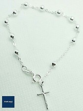 Bracciale Rosario in Argento 925 con sfere da 4 mm
