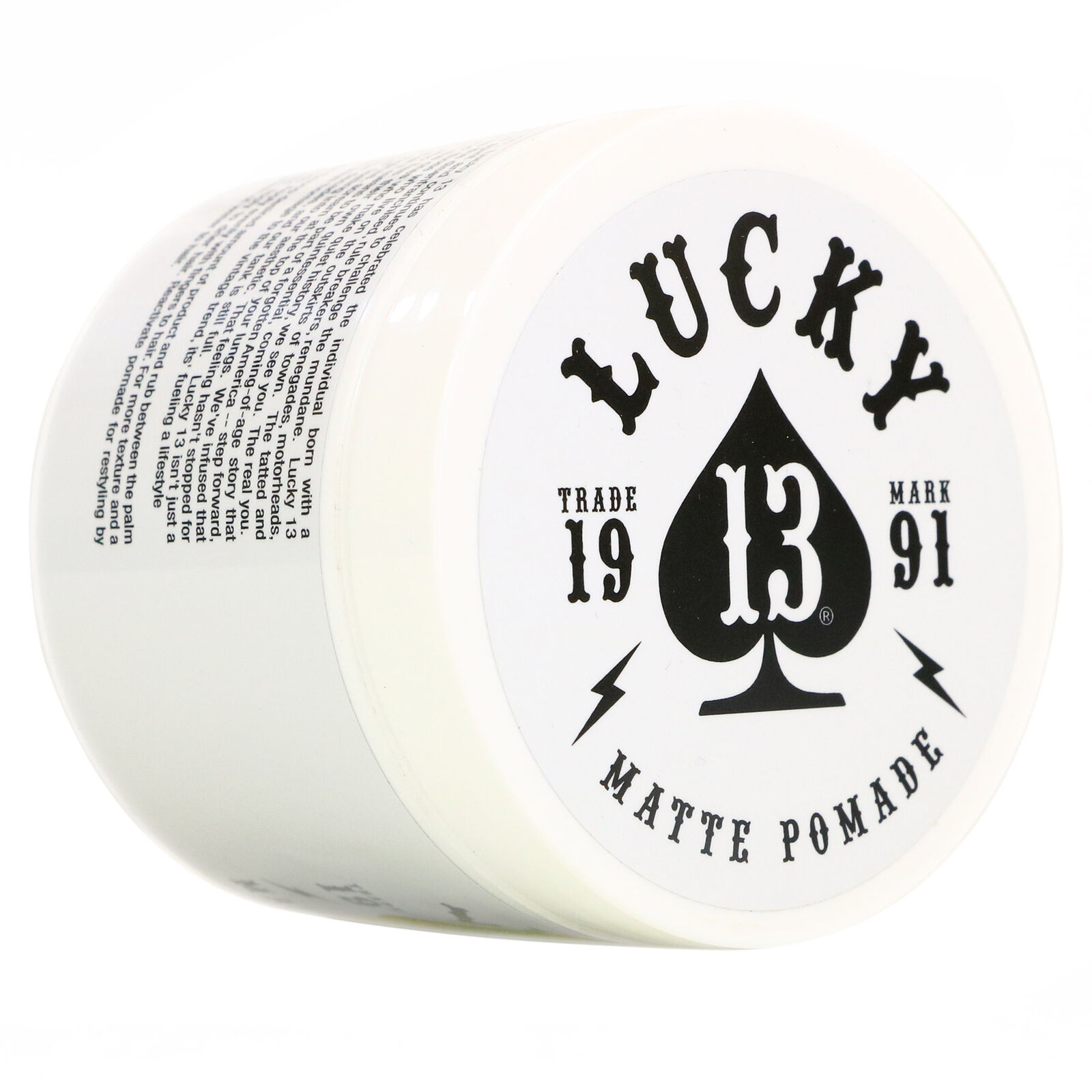Authentic LUCKY 13 Matte Pomade 4oz High Hold Matte Finish NEW