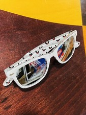 Disney Parks Mickey Mouse Ears Icon White Frame Adult Sunglasses NEW 