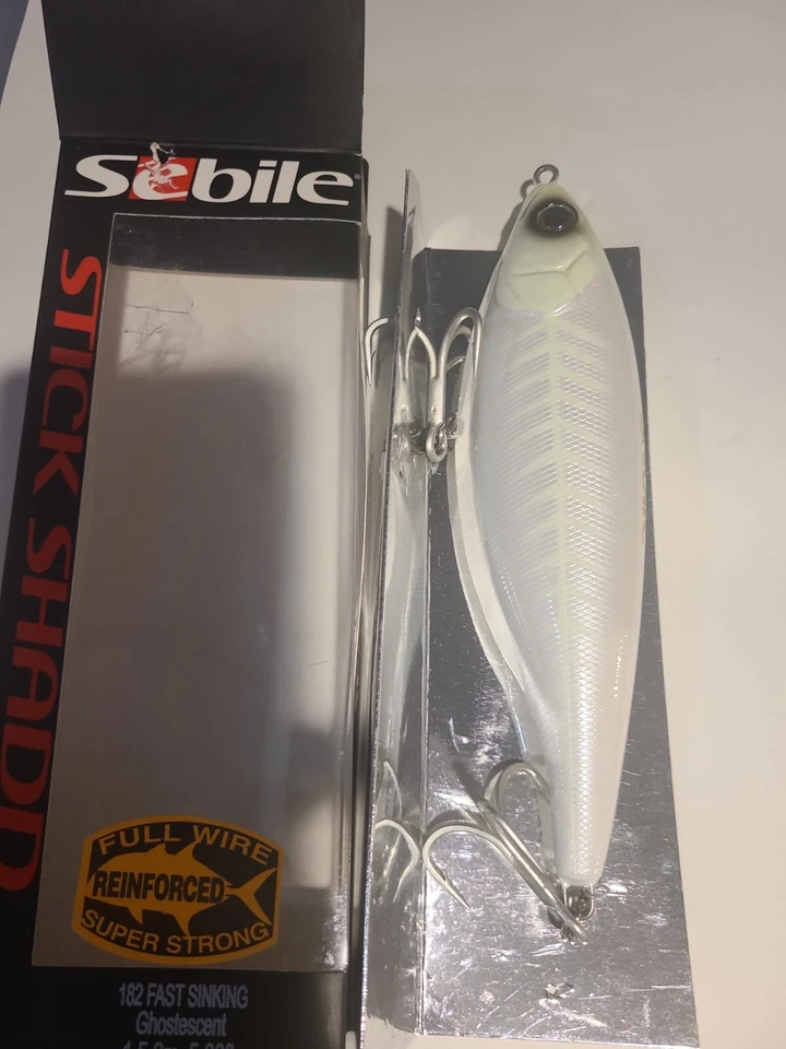 SEBILE STICK SHADD 182 Sinking 7 1/8" 4 3/4oz Striper Lure GHOSTESCENT - Image 2 of 4