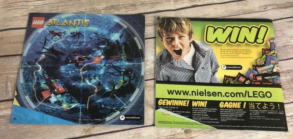 LEGO Atlantis 8061 Set Of Instructions MANUALS ONLY NO BRICKS!! - Image 2 of 4