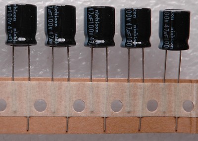 10 PCs  Nichicon 100v 47uf 47mfd Radial Electrolytic Capacitor 10mmx12.5mm 85°C