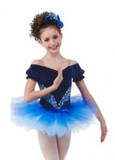 Dream A Little Dream BLUE Child X-Large Dance Costume Velvet Ballet Tutu Dress
