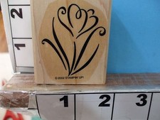 flower heart sketch stampin up rubber stamp 4g