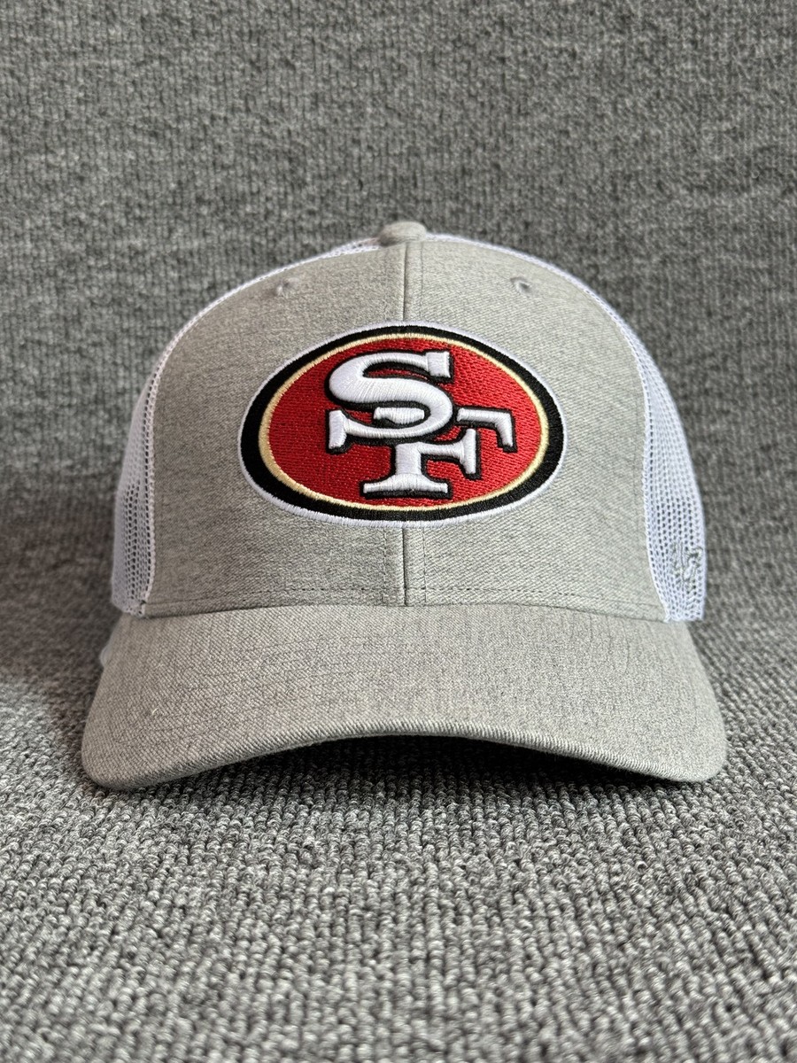 '47 Brand San Francisco 49ers NFL Trucker Snapback Hat Heather Gray White Red