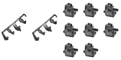 Set 1009 8x IGNITION COIL 2x BRACKET for Chevrolet Pontiac Cadillac