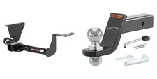 CURT Trailer Hitch Tow Kit w/ 2in Receiver, Ball Mount, Lock, Pin & Clip #13555