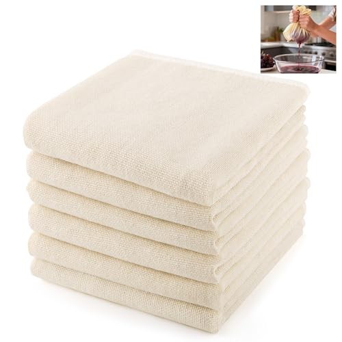 6 Pcs Cheese Cloths for Straining, 50 x 50  Assorted sizes , colors 