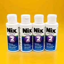 4 Pack Nix Combing Gel 2 oz – Easy Detangle & Lice Removal –Sealed & Authentic