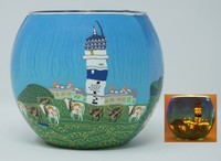 Windlicht LeuchttüRme Teelicht Leuchtglas Leuchtturm Teelichthalter Kerzenhalter