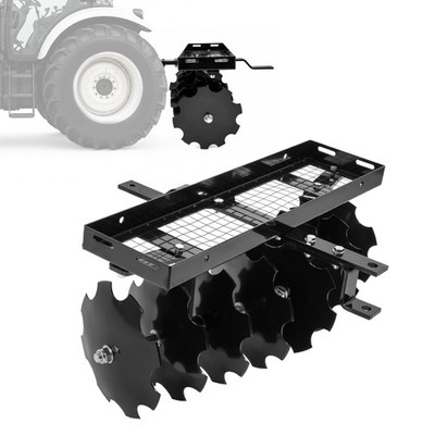 Disc Harrow 11'' Steel Tow Behind For universal Tractor Sleeve Hitch Attachment