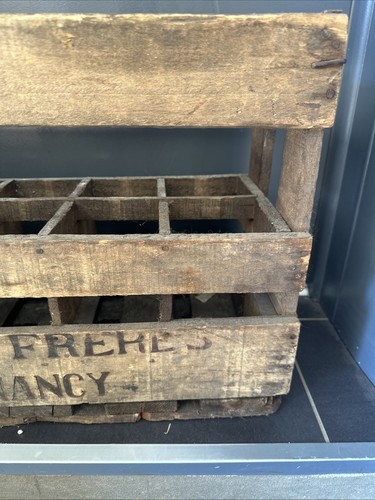 Antik Spind Holz Kasten Tür Flaschen Holz Vintage BAR Lokal Nancy - Bild 9 von 20