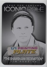 2025 Leaf Metal Pop Century Iconic Role Printing Plate Black 1/1 Tim Robbins ib6