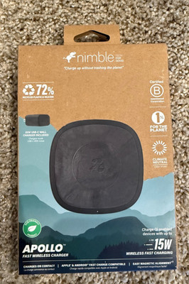 Nimble Apollo 15W Wireless Charger w/ 20W USB-C Wall Charger BRAND NEW