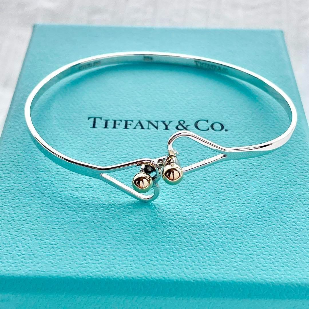 Tiffany Love Knot Bangle, 18K Yellow Gold and 925 Sterling Silver