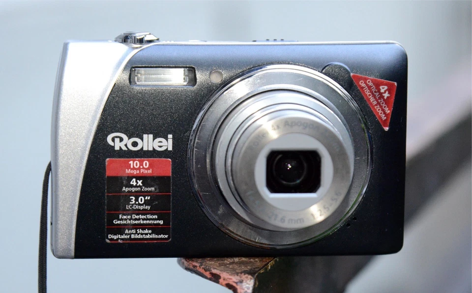 Rollei FLEXLINE 140 Digitalkamera schwarz 10MP 4x Zoom Digicam Vintage Top