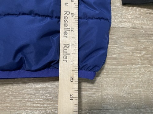 Nike Air Jordan Quilted Hooded Full Zip Jacket Youth Large 12-13yrs Blue Black - Picture 6 of 8