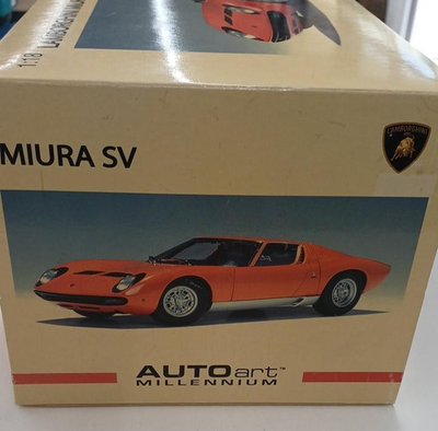 AUTOart Lamborghini Miura SV 1:18 Diecast Model Car Red Silver