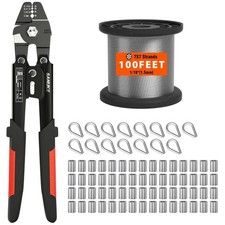 Professional 100ft Steel Cable Crimp Tool