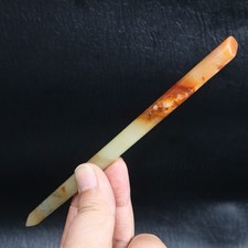 Natural Xiuyan Jade Hairpin Vintage-Inspired Hair Accessory for Women B18