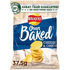 Walkers Baked Cheese & Onion Crisps 37.5g x 32 Pack