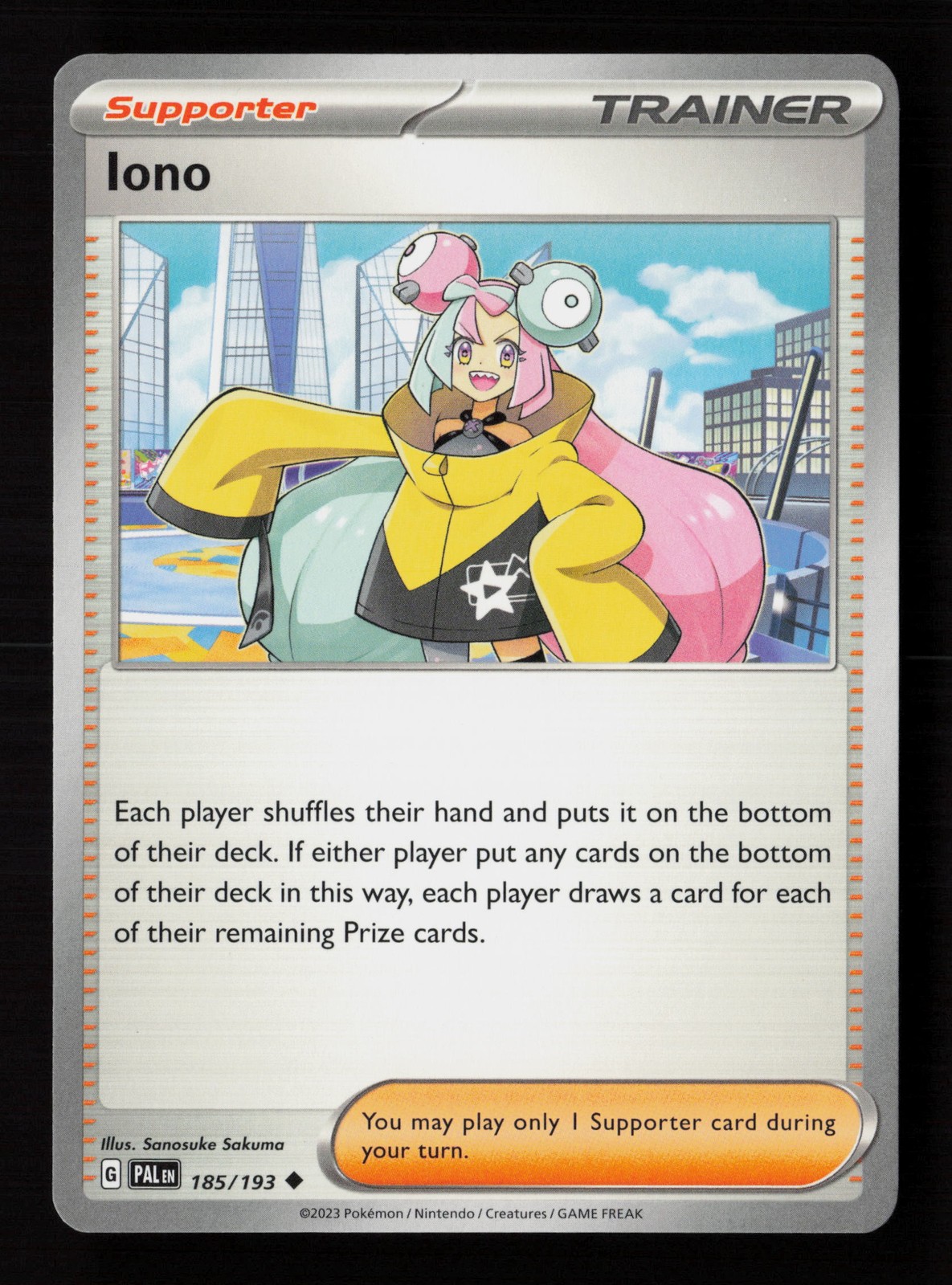 Iono 185/193 Paldea Evolved Pokemon Card -A7